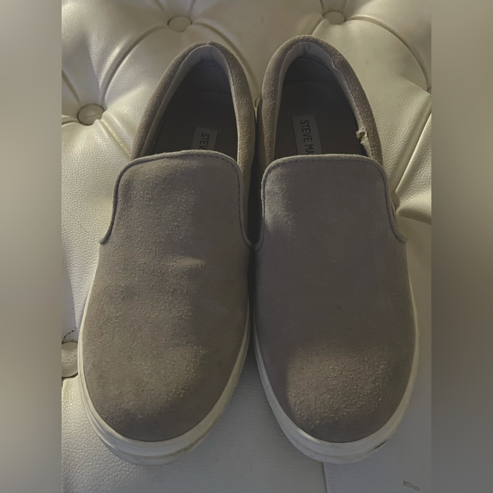 Steve Madden Grey Slip On Sneakers - Picture 1 of 5